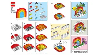 LEGO Botanicals WORKSHOP Blooming Rainbow Party Workshop building instructions